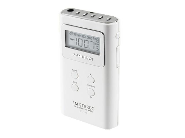 Sangean AM/FM Stereo Pocket Radio DT-120 WHITE