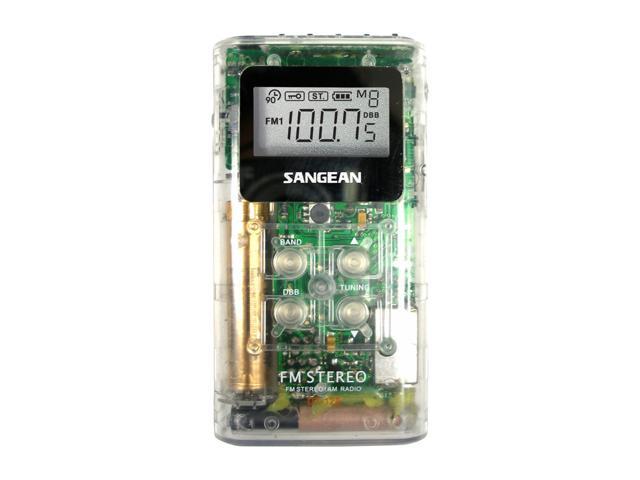 Sangean AM/FM Stereo Pocket Radio - Clear DT-120CL