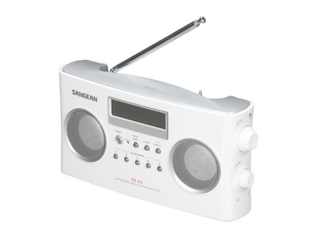 Sangean FM-Stereo RBDS/AM Digital Tuning Portable Stereo Radio (White) PR-D5 White