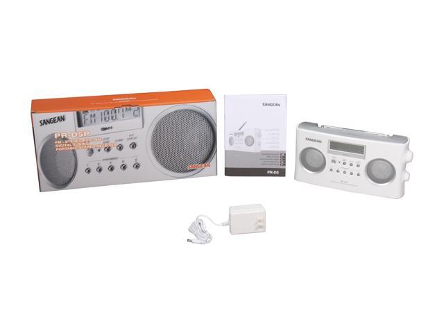 Sangean PR-D5BK AM//FM Portable Radio with Digital Tuning and RD.. Free Shipping