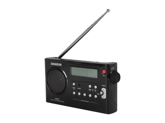 Sangean Portable Rechargeable Radio PR-D7 Black