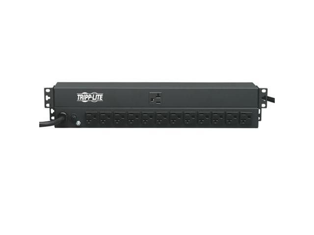 Tripp Lite Basic PDU, 20A, 13 Outlets (5-15/20R), 120 V, 5-20P Input, 15 ft. Cord, 1U Rack-Mount Power (PDU1220)