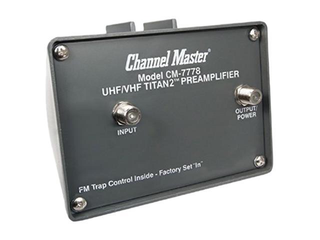 Channel Master CM-7778 Titan2 VHF/UHF Preamplifier with Power Supply