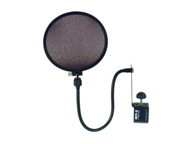 MPF-6 6 Inch Clamp On Microphone Pop Filter Bilayer Recording Spray Guard 