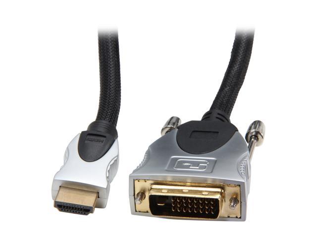 BYTECC 10-HMD 10 ft. Black HDMI male to DVI male HDMI Advanced High speed Male to DVI Male Cable Male to Male