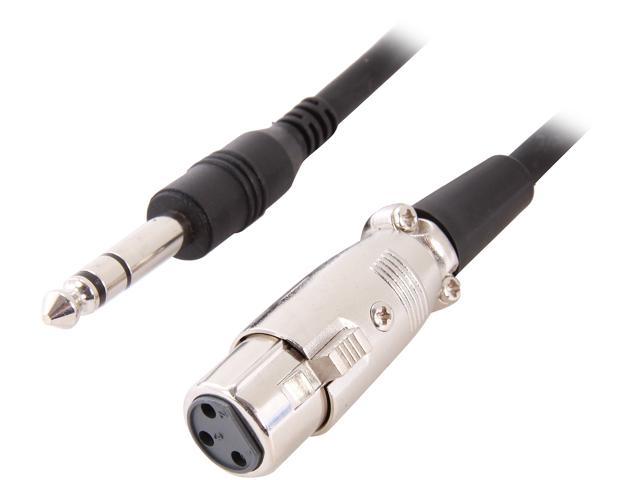 BYTECC Model MICPH-6MF 6 ft. 1/4" Stereo Microphone Plug to 3 pin XLR Female Cable - OEM