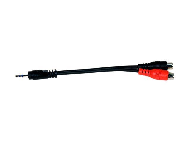 Comprehensive MP/2PJ-CS 6" 3.5mm Stereo to 2 RCA Cable Male to Female