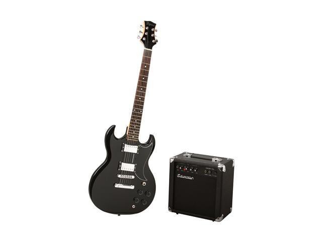 silvertone electric guitar black