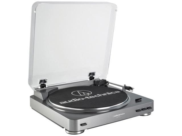 Audio-Technica AT-LP60USB Fully Automatic Belt-Drive Turntable, Silver