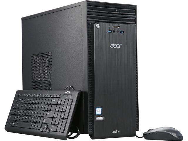 Acer Desktop PC Aspire T ATC-710-UR63 Intel Core i7-6700 16GB DDR3 2TB HDD 96 GB SSD Intel HD Graphics 530 Windows 10 Home 64-Bit