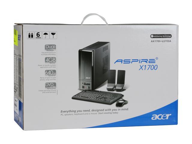 cosecha basura sorpresa Open Box: Acer Desktop PC Aspire AX1700-U3700A Pentium Dual Core E2220  (2.40GHz) 4GB DDR2 640GB HDD Windows Vista Home Premium 64-bit - Newegg.com