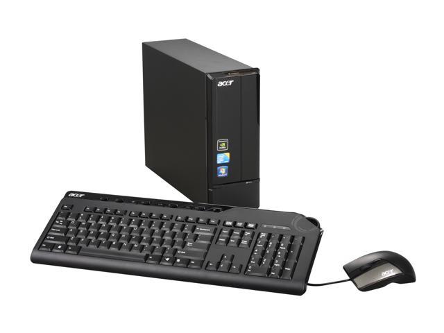 Acer Desktop PC Aspire AX1800-U9002 Intel Core 2 Quad Q8300 4GB DDR2 750GB HDD NVIDIA GeForce 7100 Windows 7 Home Premium 64-bit