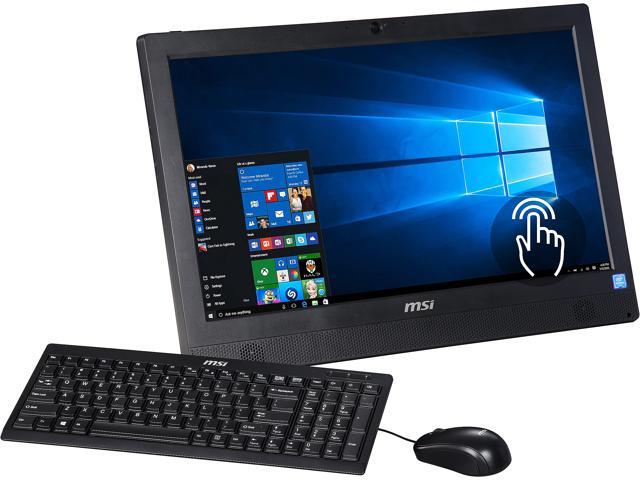 MSI All-in-One Computer Pro 24T 4BW-013US Intel Pentium N3710 4 GB DDR3L 1TB HDD 23.6" Touchscreen Windows 10 Home
