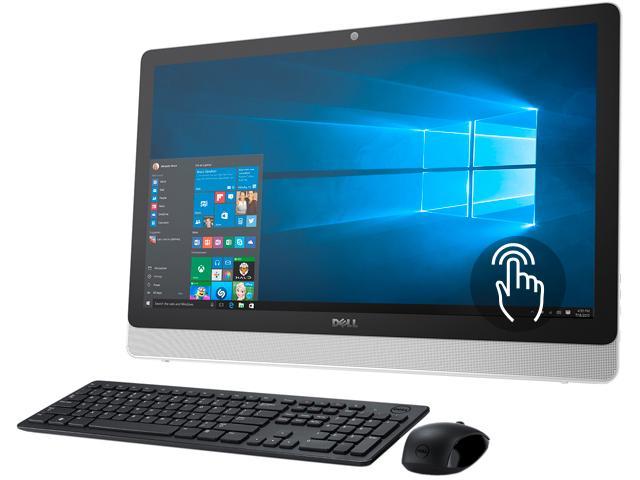 DELL All-in-One Computer Inspiron i3455-8041WHT AMD A6-7310 4 GB DDR3L 1TB HDD 23.8" Touchscreen Windows 10 Home