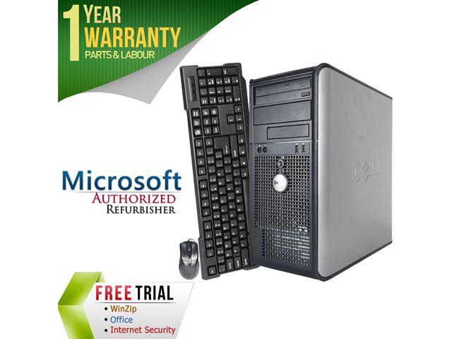 Refurbished Dell Desktop Computer Optiplex Gx755 Core 2 Quad Q6600 2 40 Ghz 4 Gb Ddr2 160 Gb Hdd Windows 10 Pro Newegg Com