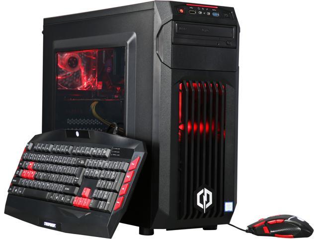 CyberpowerPC Desktop Computer Gamer Xtreme S107 Intel Core i5-6600 8GB DDR4 2TB HDD AMD Radeon RX 480 Windows 10 Home 64-bit