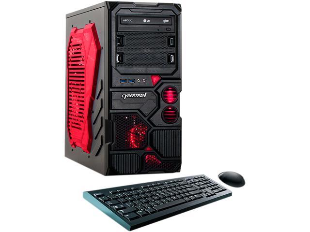 CybertronPC Desktop PC Q-860X (Red) AMD Athlon X4 860K 8GB DDR3 1TB HDD AMD Radeon R7 360 Windows 10 64-Bit