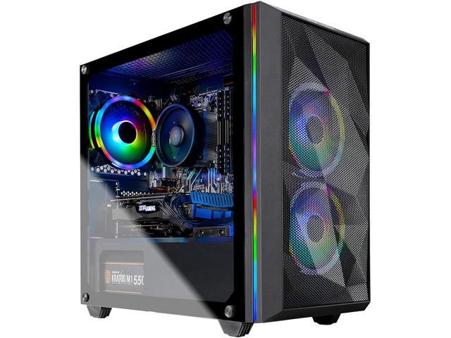 Skytech Chronos Gaming PC Desktop - AMD Ryzen 3 3100, NVIDIA GTX 1650 SUPER 4 GB, 8 GB DDR4, 500 GB SSD, A320 Motherboard, 550 Watt Bronze