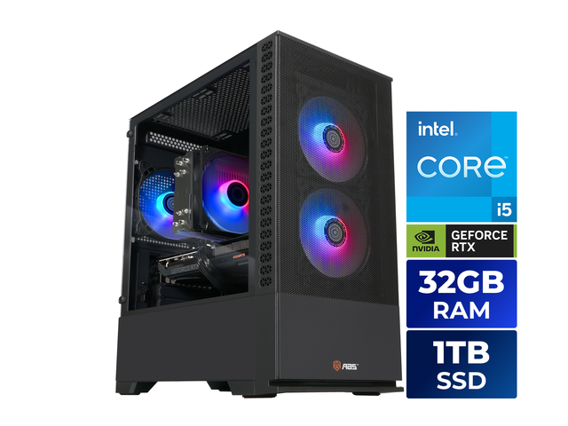 ABS Cyclone Aqua Core i5-14400F RTX 5060 Gaming Desktop for $1,100 + free shipping