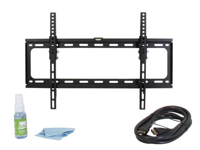 Fino FT-64K2 Black 30" - 60" Tilt Universal Mounting Kit, VESA 600x400, Max load 100 lbs, w/ HDMI Cable, Screen Cleaner
