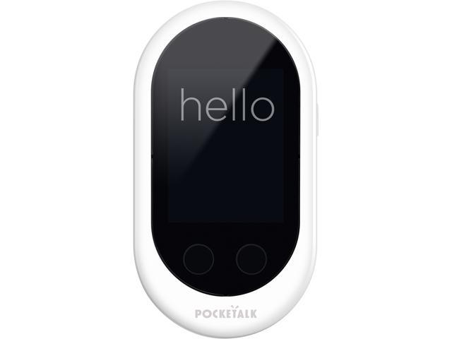 Pocketalk PTESIMW White Two-Way Voice Translator with Built-In Data