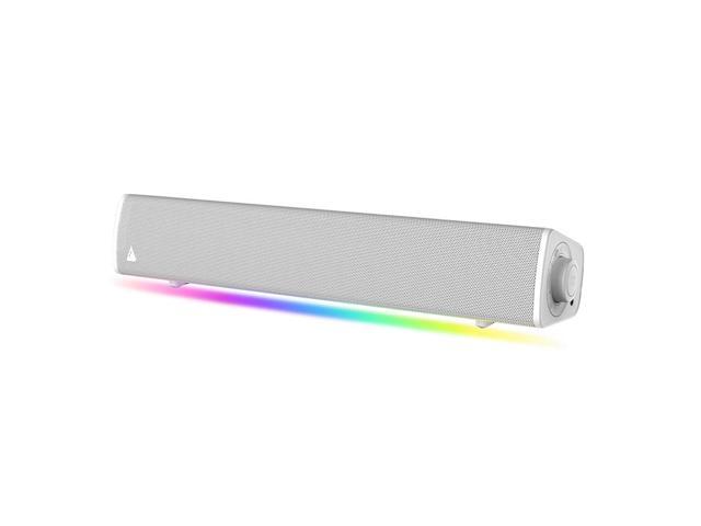 Creative SoundBlaster GS3 Compact RGB Gaming Soundbar with SuperWide Technology - White