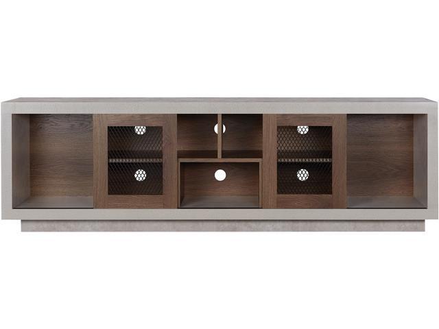 Furniture of America Oox Industrial Wood 70" TV Stand in Walnut