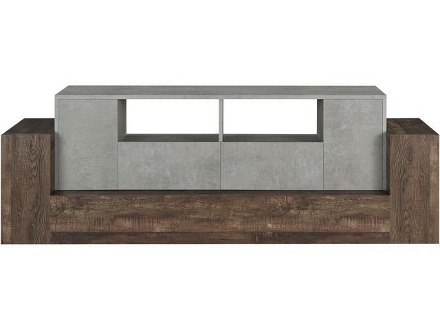 Furniture of America Geso Oak and Concrete 71-inch TV Stand