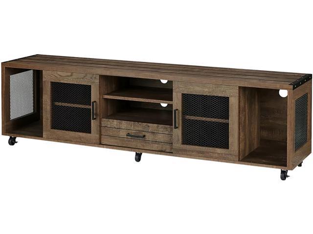 Furniture of America Sloan Industrial 70-Inch Wood TV Stand in Reclaimed Oak