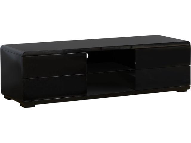 Furniture of America Nye Modern Wood 4-Drawer 59-Inch TV Stand in Black