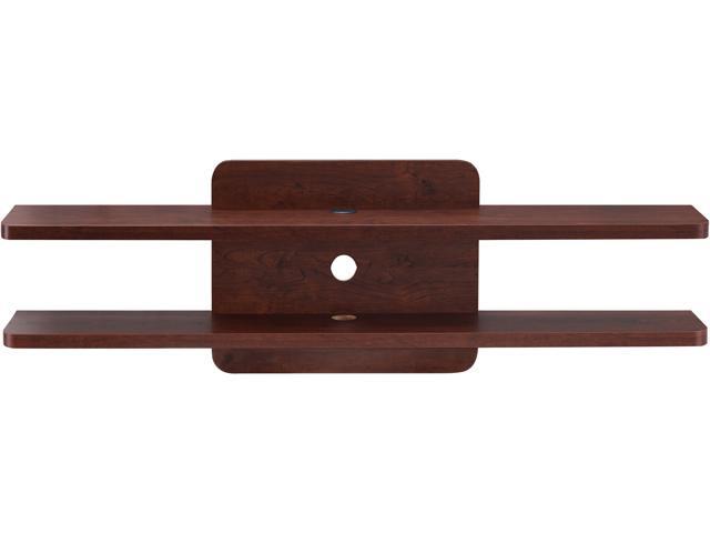 Furniture of America Vintage Walnut Eustache 2-Shelf Floating TV Stand
