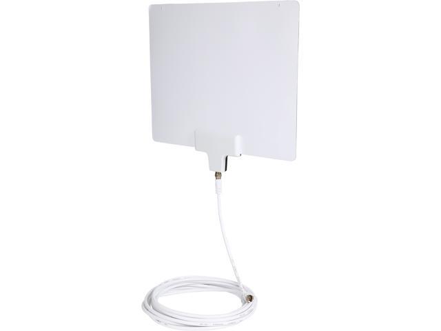 Rosewill Digital TV Antenna, HDTV Antenna, Super Thin UHF/VHF Indoor Antenna Multi-directional Range up to 35 Miles with 15 ft. High Performance Coaxial Cable, Reversible, Paintable RHTA-15004