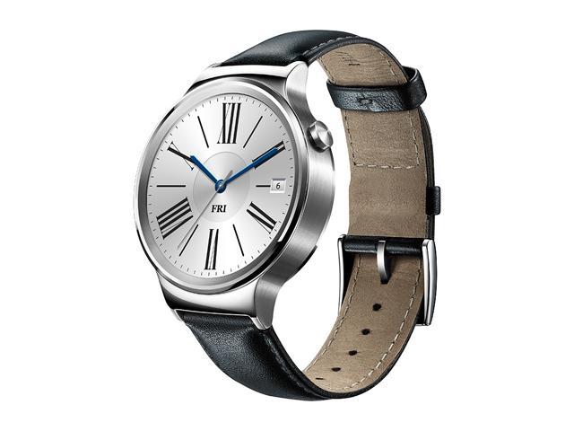 Huawei Smart Watch Stainless Steel with Black Suture Leather Strap Model 55020533