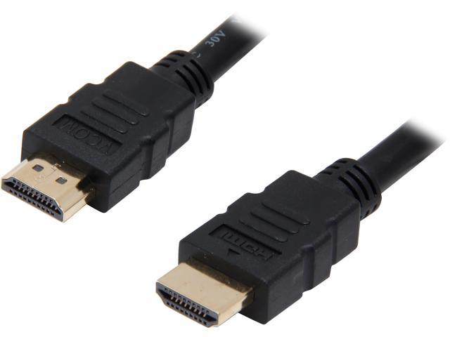 VCOM VC-HDMI6M 6 ft. Black HDMI 1.4V Type A to A High Speed with Ethernet Black Cable HDMI® 1.4V Type A to A High Speed with Ethernet Black Cable Male to Male