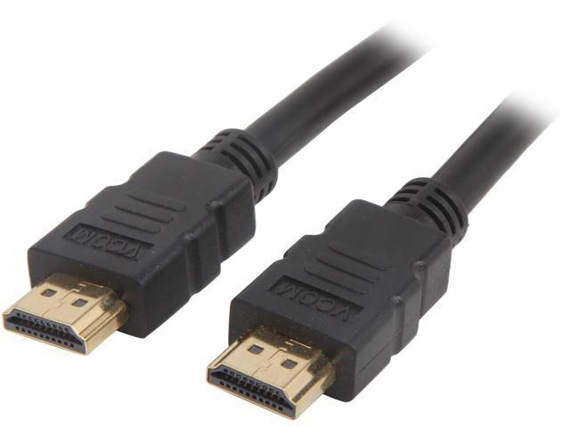 VCOM VC-HDMI15M 15 ft. Black HDMI 1.4V Type A to Type A High Speed with Ethernet Black Cable HDMI® 1.4V Type A to Type A High Speed with Ethernet Black Cable Male to Male