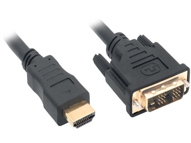 Nippon Labs DVI-2-HDMI-2P 6 ft. HDMI Male to DVI-D Adapter Cable with Gold-plated Connector, Black (2-Pack)