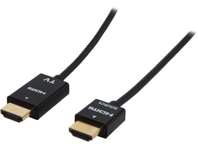 Nippon Labs 15 feet RedMere HDMI super slim cable 15ft 36AWG with Ethernet Male to Male Black Color 15 ft - OEM