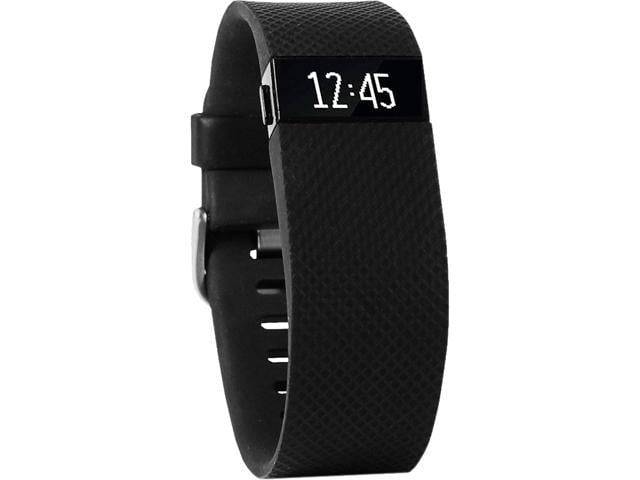 Fitbit Charge HR Wireless Activity Wristband Black LARGE Refurbished W Charger 