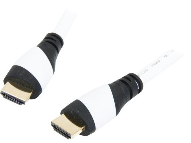 GearIT GI-HDMI20-WH-15FT 15 ft. White High-Speed 2.0 HDMI Cable with Ethernet Support 4K UHD 3D and Audio Return Male to Male