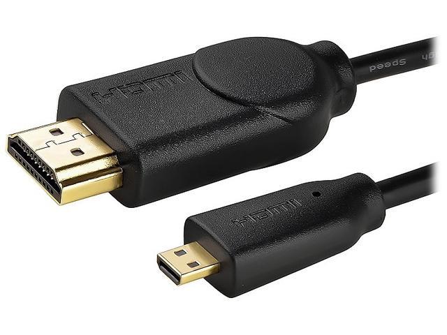 Insten 1647383 10 ft. Black & Gold 1X High Speed HDMI Cable with Ethernet Type D Micro M/M Cable 10FT Male to Male