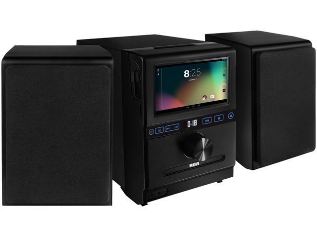 RCA RCS13101E Home Stereo System with Removable 7-inch Android Tablet and Two 20 Watt Bluetooth Speakers