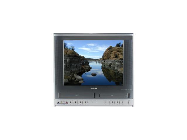 Open Box Toshiba Mw14f52 14 Black Silver Tv Vcr Dvd Player Combo Newegg Com