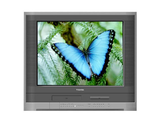 Toshiba Mw27h63 27 Black Silver Crt Tv Vcr Dvd Player Combo With Atsc Tuner Newegg Com