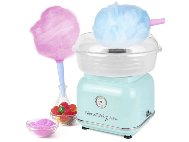 Nostalgia Classic Retro Hard & Sugar-Free Candy Cotton Candy Maker ...