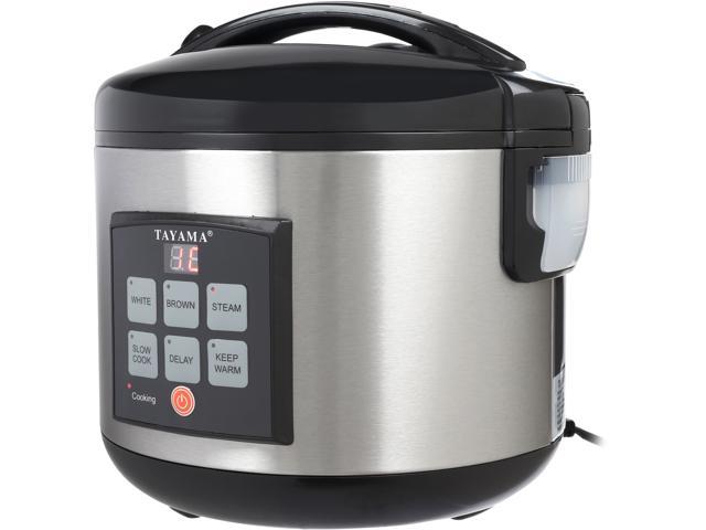 Tayama TRC-80 MICOM Digital Rice Cooker and Food Steamer, Black, 16 Cups cooked/8 Cups Uncooked
