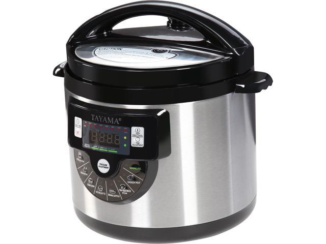 Tayama TMC-60XL 6 Quarts 8-in-1 Multi-Function Pressure Cooker, Black ...