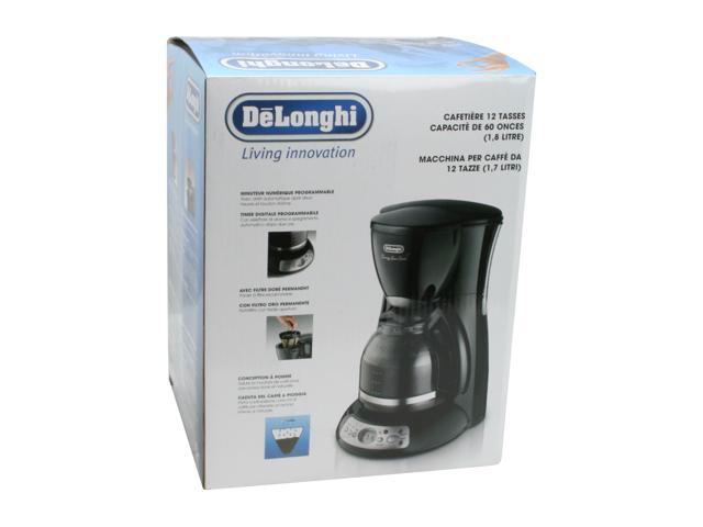 DELONGHI DC59TB 12-Cup Coffee Maker AROMA Black with 24-7 Timer Automatic  Off