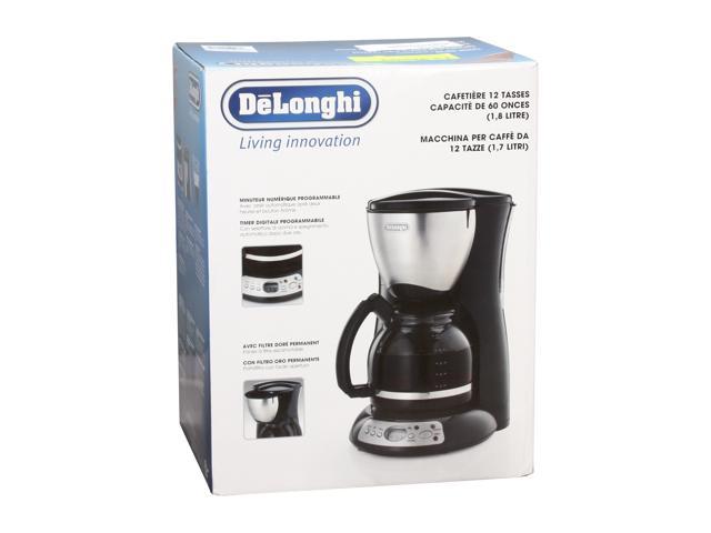 DELONGHI DC59TB 12-Cup Coffee Maker AROMA Black with 24-7 Timer Automatic  Off