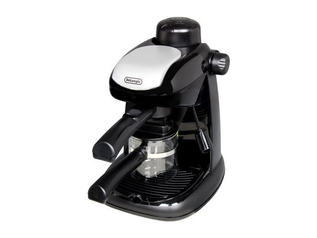 DeLonghi Black EC5 Steam-Driven 4 Cup Espresso and Cappuccino Maker