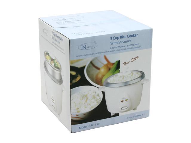 Open Box: NARITA NRC-150 3 cups Rice Cooker with Steamer 